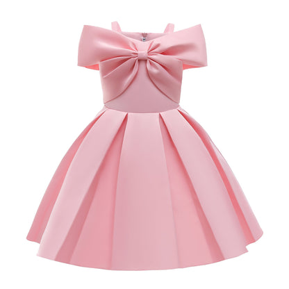 Baby Girl Solid Color Sling Princess Fashion Dress Children’s Formal Dress My Kids-USA